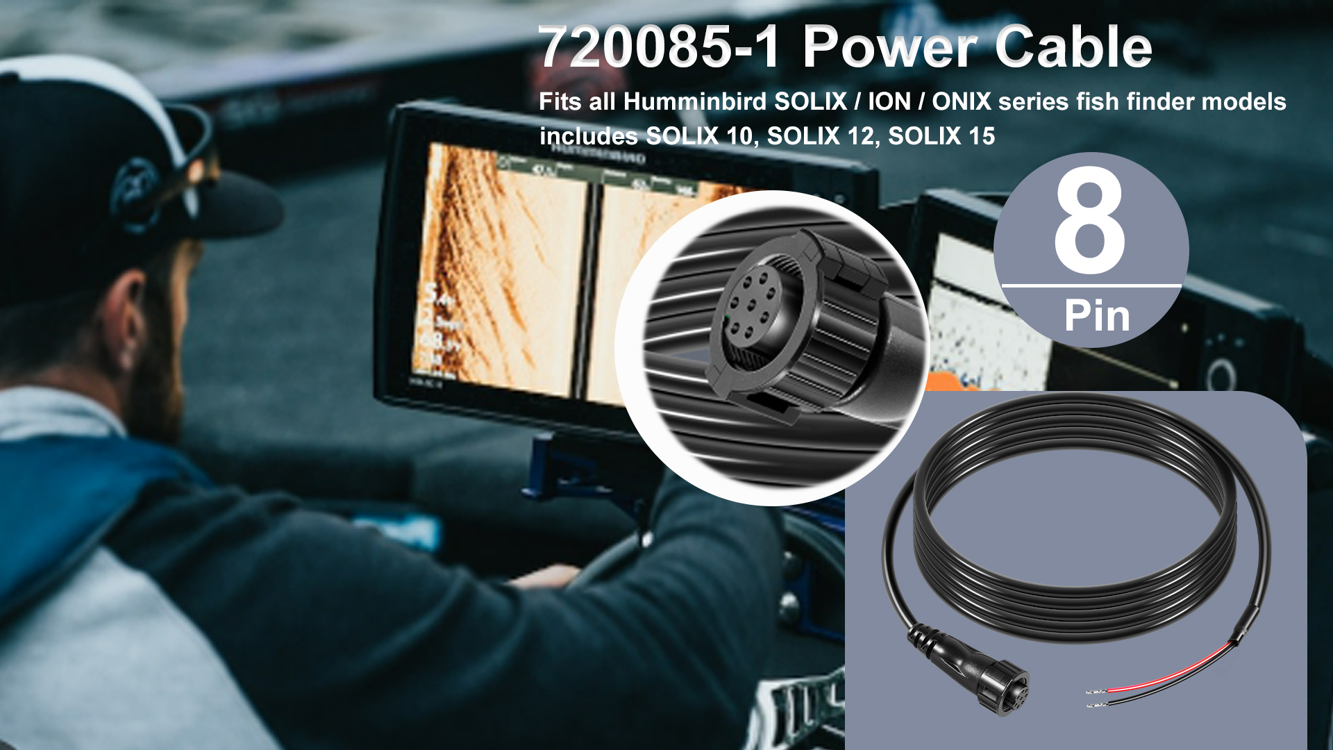 (HUMMINBIRD/ハミンバード) PC 12 電源コード　(SOLIX用) HUMMINBIRD/ハミンバード) PC 12 電源コード (SOLIX用)
